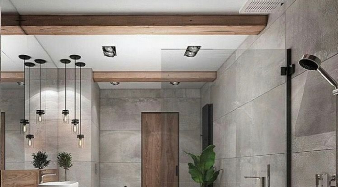 Оформление современного дизайна ванной комнаты